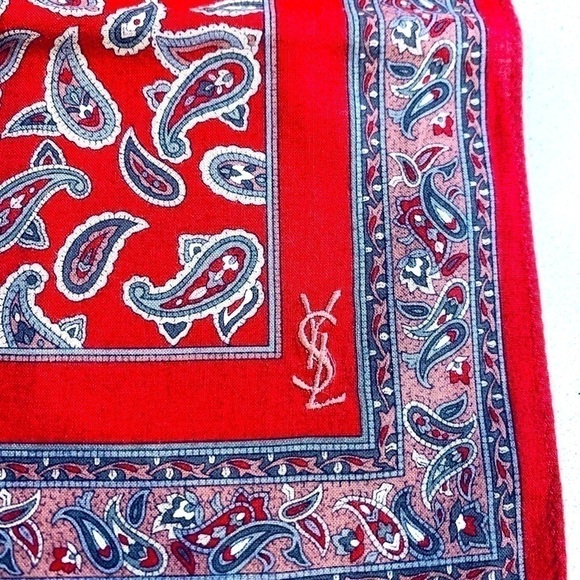 𝅺yves SAINT LAURENT YSL Scarf - Picture 1 of 11
